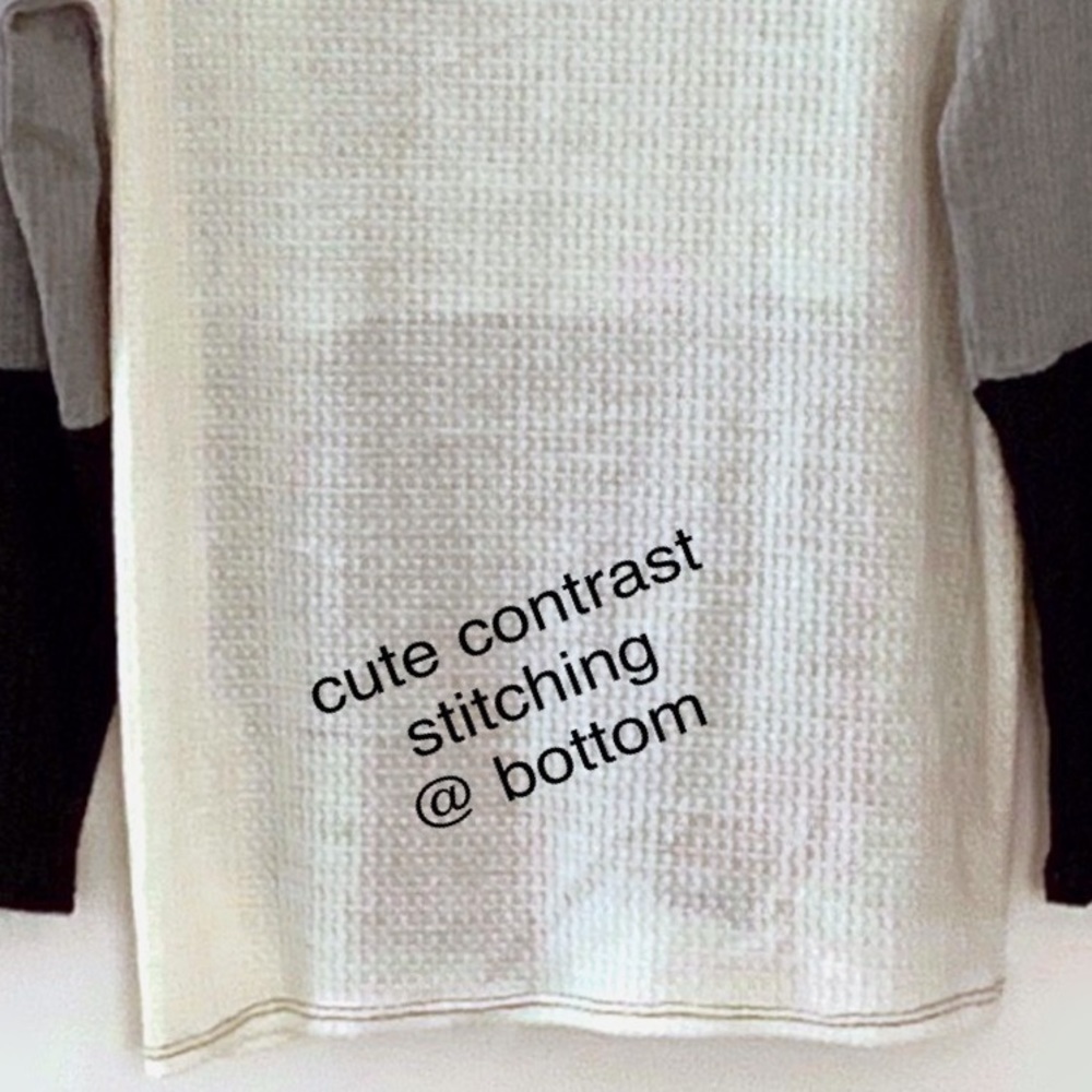 NWT bibi Flattering Waffle Tie Front Color Block - Picture 4 of 5